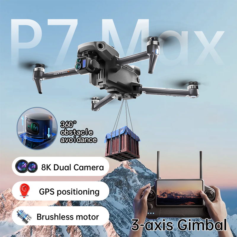 Drone Gimbal 3 Axis - NEW P7 Max Drone 8K Camera