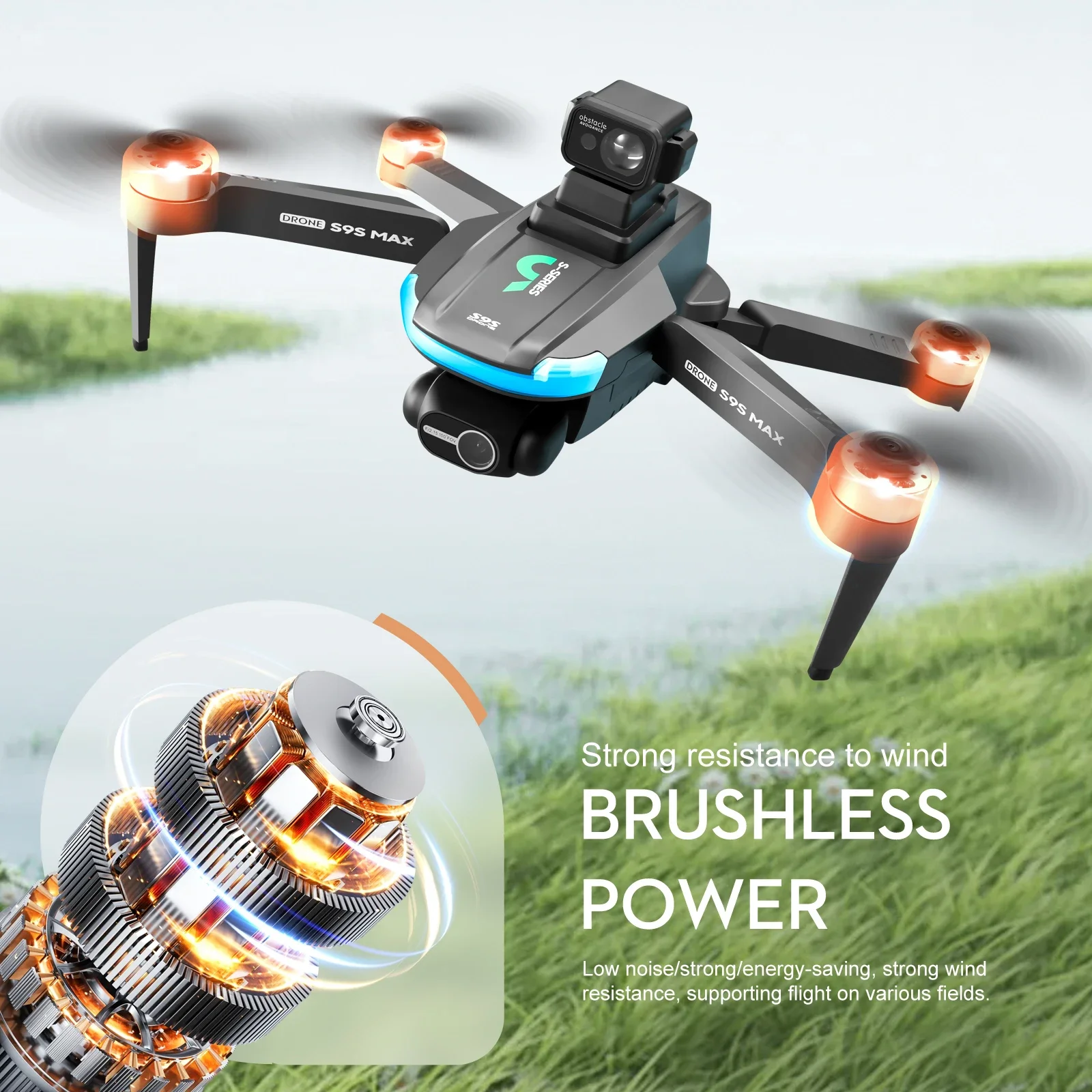 NEW S9S MAX MINI Drone 4K 2-Ax - Drone Gimbal Case recension och pris
