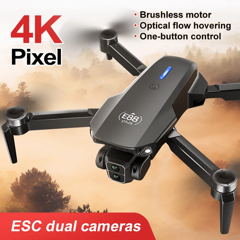 New E88 Plus Quadcopter Drone: - Drone Gimbal Brushless recension och pris